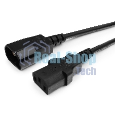Кабель питания сист.блок-монитор Cablexpert PC-189-1-5M, 5м, C13-C14, 3x1кв.мм., черный, с заземлением