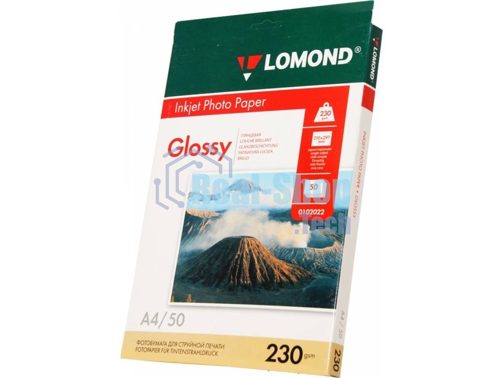 Фотобумага Lomond 0102022 A4/230г/м2/50л./белый глянцевое для струйной печати