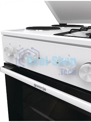 Плита комбинированная Gorenje GK5A12WG белый, конфорок 2 газовых и 2 электрических, духовка 68 л, 50 см x 85 см x 59.4 см