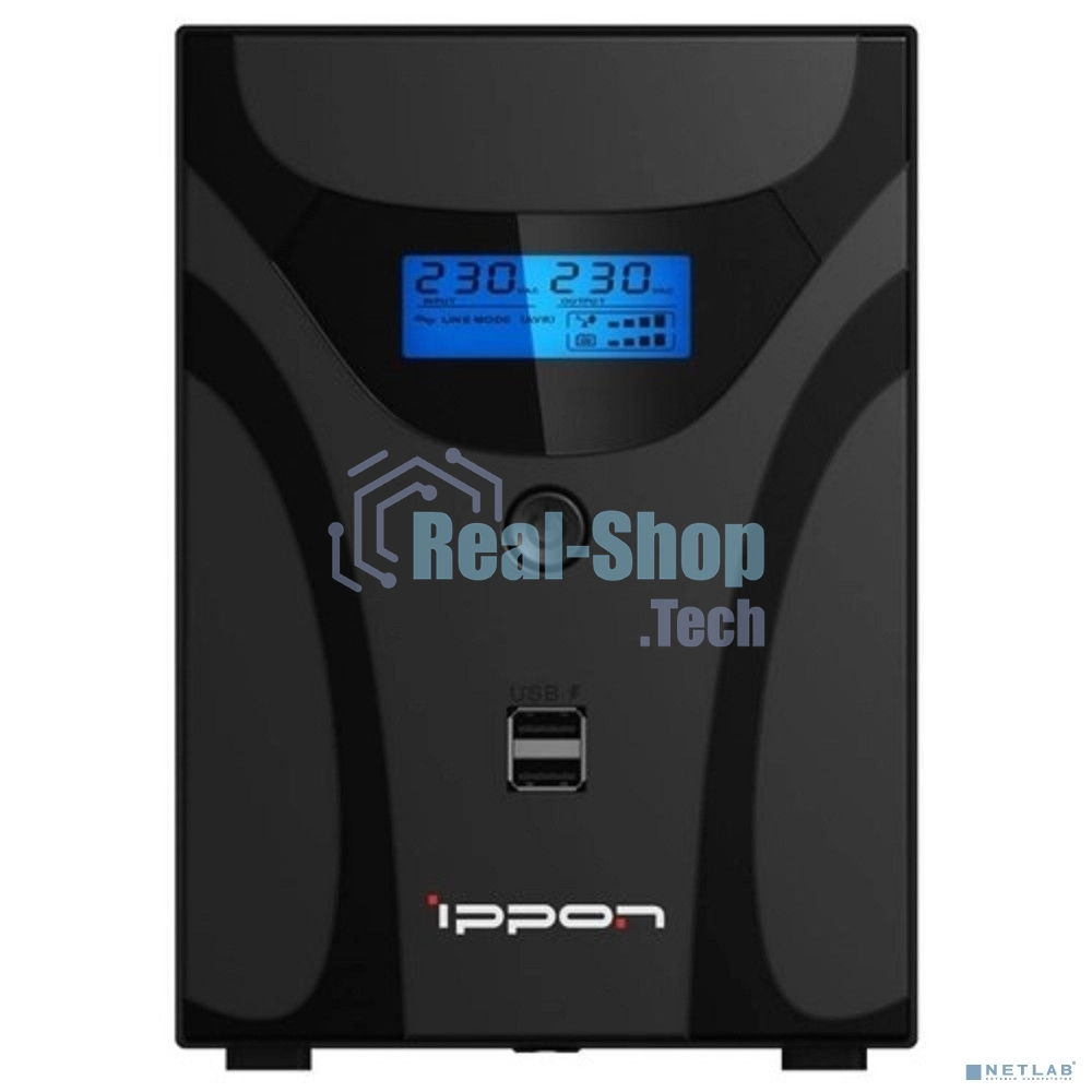 Источник бесперебойного питания Ippon Smart Power Pro II Euro 2200 / 2200 ВА / 1200 Вт / 4 x CEE 7 (евророзетка)