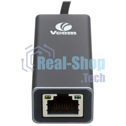 Кабель-переходник USB 3.0 (Am) --> LAN RJ-45 Ethernet 1000 Mbps, Aluminum Shell, VCOM DU312M