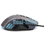 Мышь проводная Crown Gaming CMXG-711 черный, 4000 dpi, USB, кнопки - 8