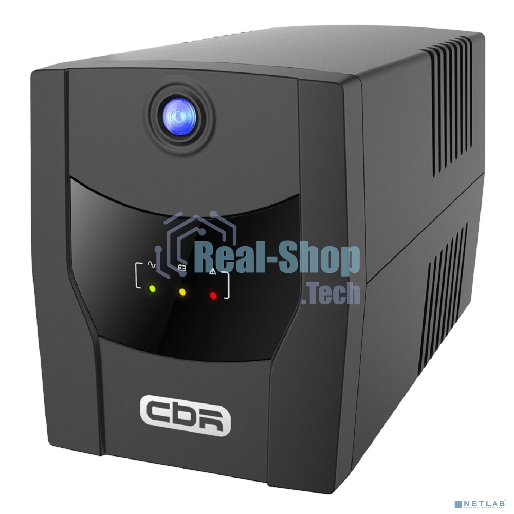 Источник бесперебойного питания CBR QTM-1500T-4F-LCUC Line Interactive 1500VA/900W 9Ah12V 4 x Shuko, HID-USB, RJ45/11