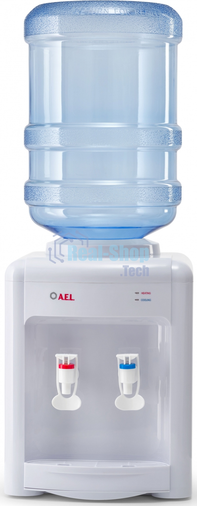 Кулер для воды AEL TD-AEL-340 v.2, верхняя загрузка, нагрев 95 °С, охлаждение 10 °С, белый