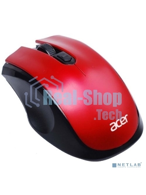 Мышь беспроводная Acer OMR032 черный/красный, 1600 dpi, радиоканал, USB, кнопки - 4