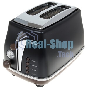 Тостер DeLonghi CTOV2103.BK черный, 900 Вт, 2 слота