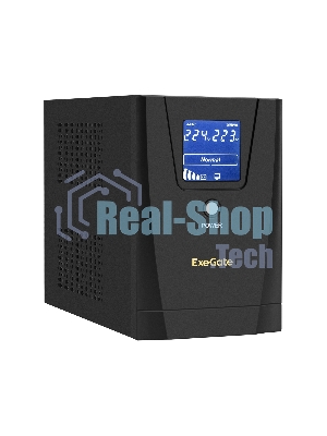 Источник бесперебойного питания ExeGate SpecialPro Smart LLB-1200.LCD.AVR.2SH.3C13.USB 1200VA/750W, LCD, AVR, 2*Schuko+3*C13, USB, съемн.кабель, металлический корпус, черный