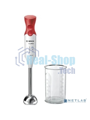 Блендер погружной Bosch MSM64110 белый/красный, 450 Вт, 2 скорости, турбо