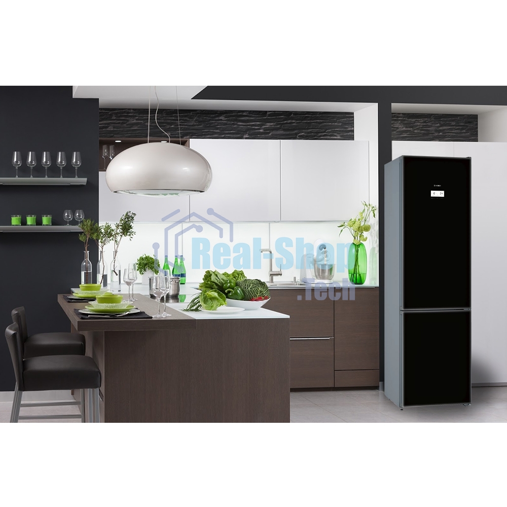 Холодильник Bosch KGN39LB30U черный двухкамерный 290/110л морозилка снизу, No Frost