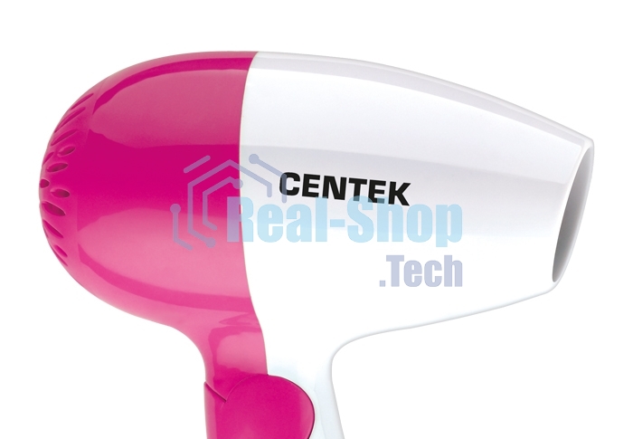 Фен Centek CT-2229 белый/розовый, 1200 Вт, компактный
