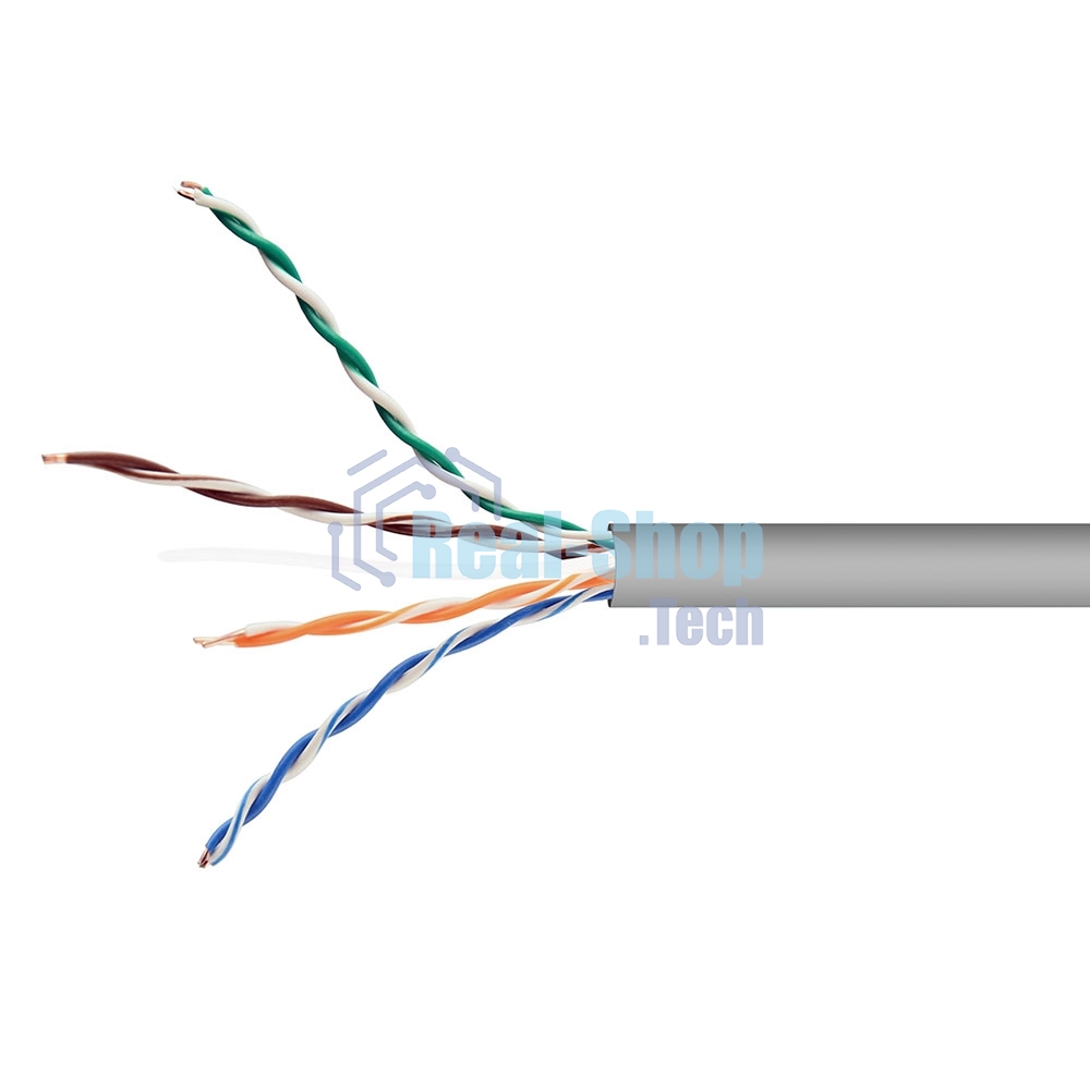 Кабель Cablexpert UPC-5051E-SOL/50, UTP indoor 4x2x0.51, CCA, кат.5е, однож., 50м, серый