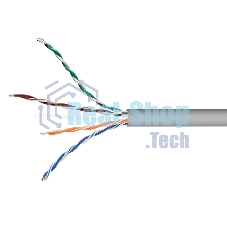 Кабель Cablexpert UPC-5051E-SOL/50, UTP indoor 4x2x0.51, CCA, кат.5е, однож., 50м, серый
