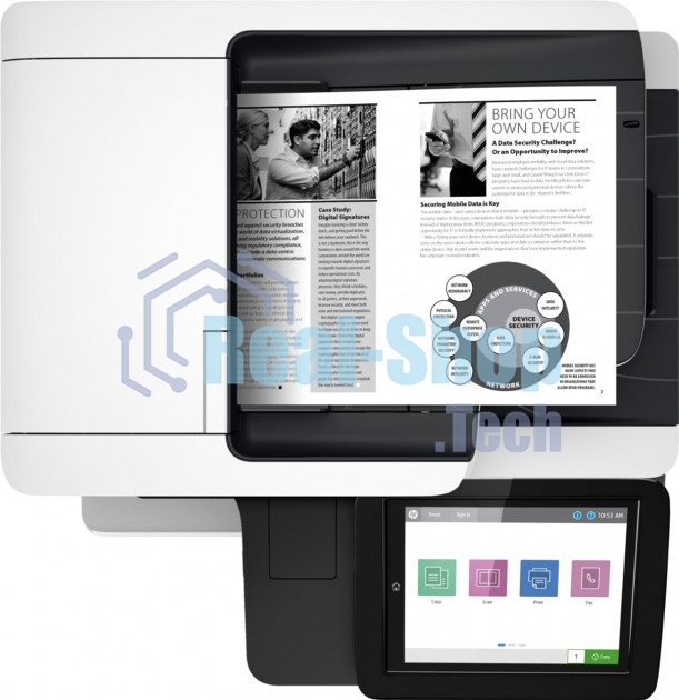 МФУ лазерное HP LaserJet Enterprise M528dn (1PV64A #B19), A4, ч/б, печ. до 43 стр/мин., скан. до 43 стр/мин. (ч/б) 38 стр/мин. (цвет), 1200 x 1200 dpi (печать) 600x600dpi (сканер), USB, RJ-45, Air Print, Mopria