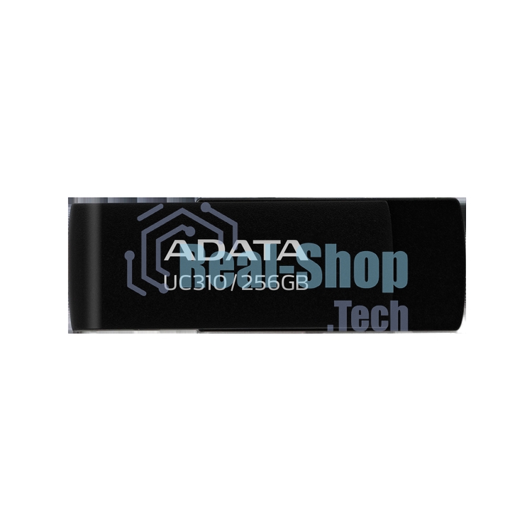 Флешка USB ADATA UC310 (UC310-256G-RBK), 256Gb, USB 3.2 Gen1, R/W 100/30, черный