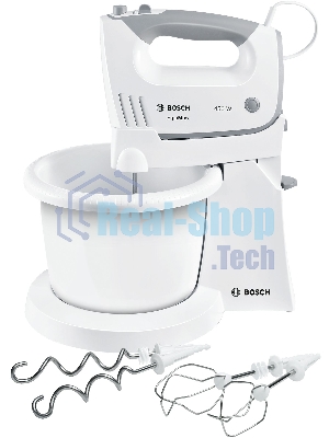 Миксер стационарный Bosch MFQ36460 450 Вт, белый/серый