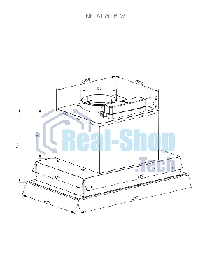 Вытяжка встраиваемая Kuppersberg Inflat 60 W белый, 60 см, 780 куб. м/ч, 65 дБ