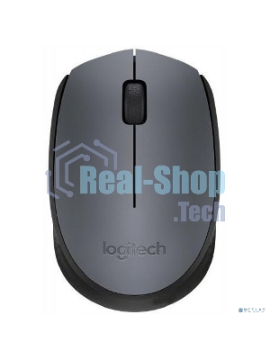Мышь беспроводная Logitech M170 черный/темно-серый, 1000 dpi, радиоканал, USB, кнопки - 3