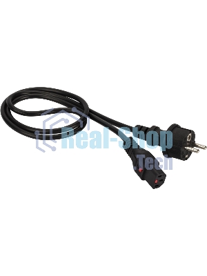 Шнур питания Lanmaster LAN-PP13L/SH-0.5-BK C13-Schuko проводник.:3x0.75мм2 0.5м 220В 10А черный