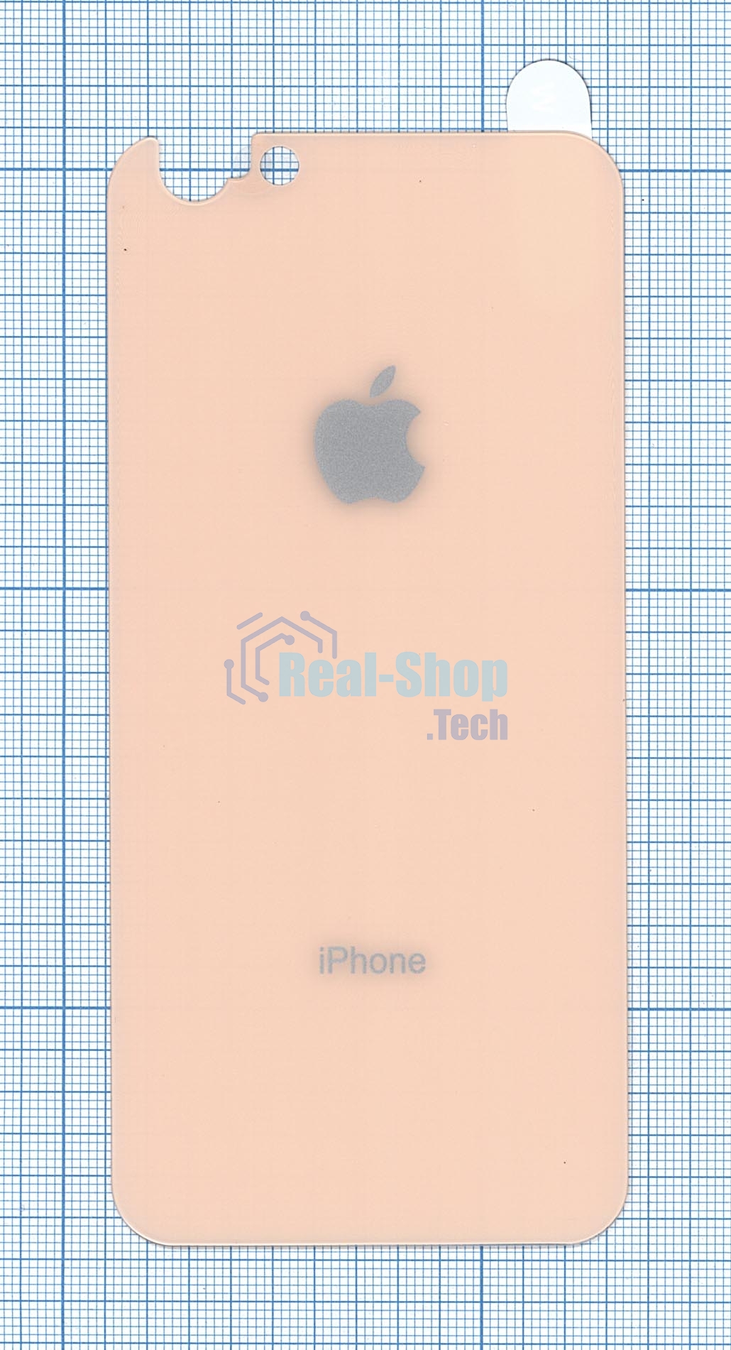 Защитное заднее стекло для iPhone 6/6S Plus золотистый