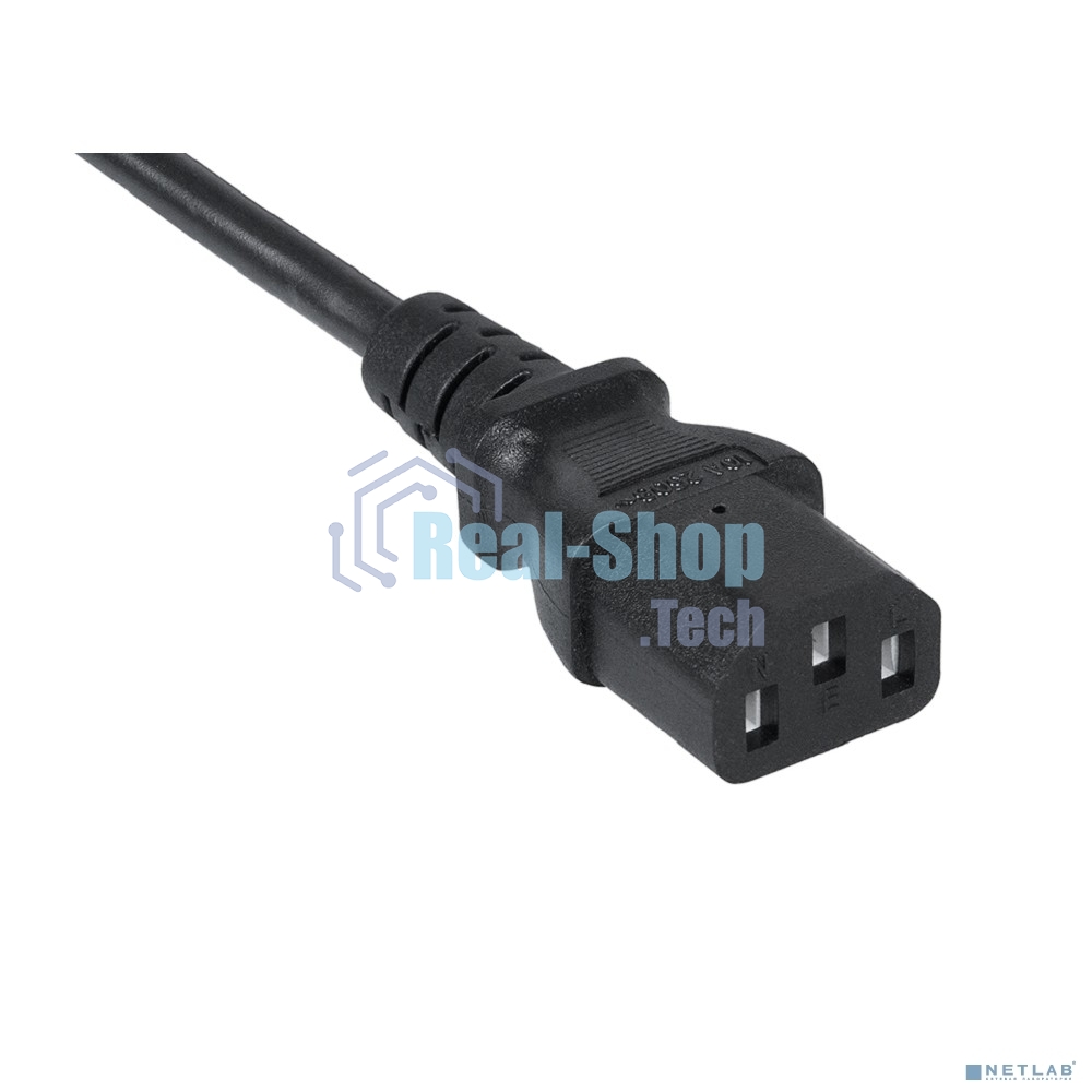 Кабель питания Cabeus PC-189-VDE-1.0-3M монитор-компьютер IEC 320 C13 - IEC 320 C14 (3x1.0), 3 м