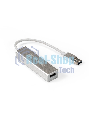 USB-концентратор ExeGate DUB-4 (кабель-адаптер USB3.0 --> 4xUSB3.0, Plug&Play, серебристый)