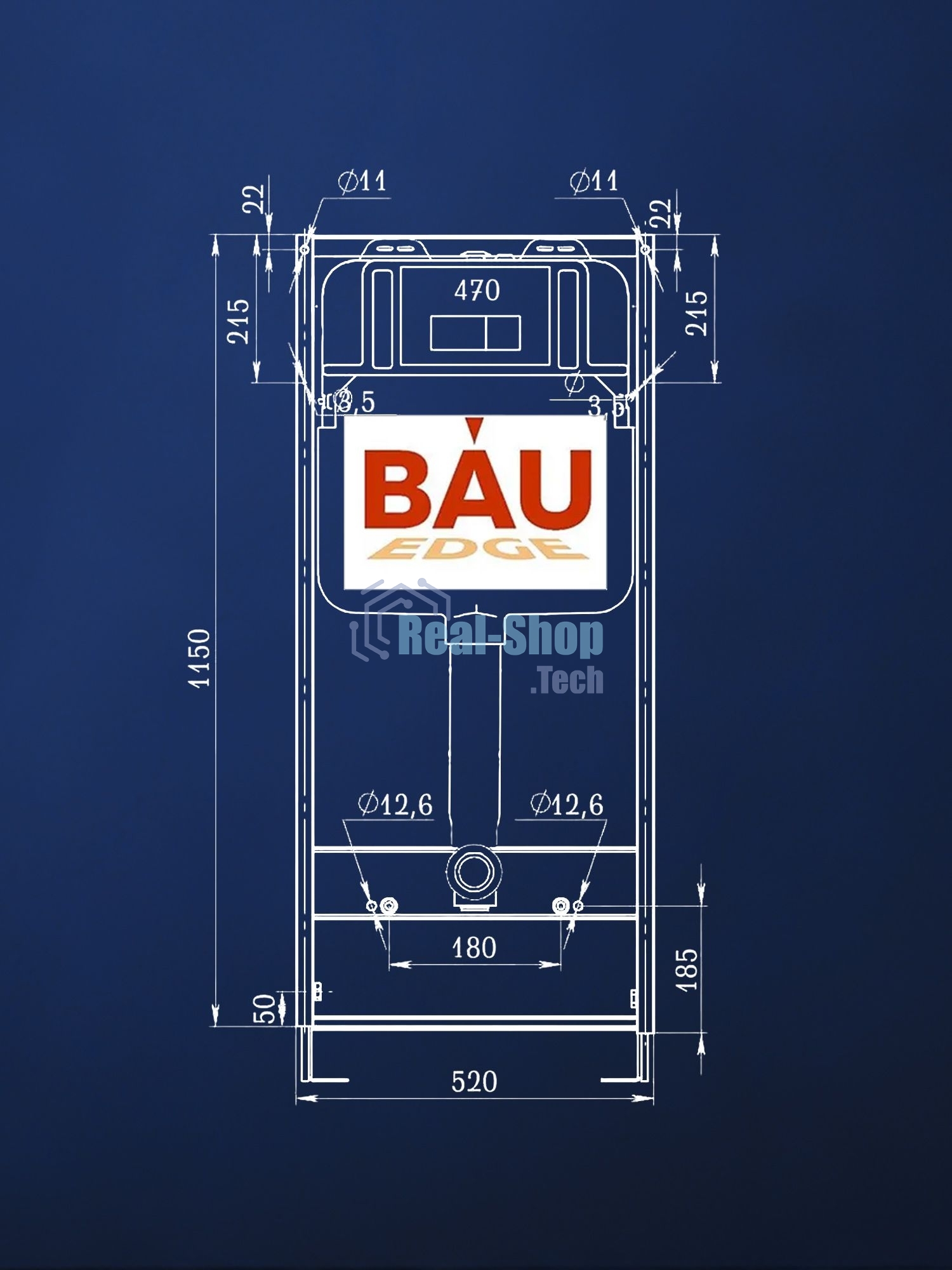 Комплект BAU 6 в 1: инсталляция BAU PRO для подвесного унитаза, унитаз подвесной безободковый торнадо обратного потока Bau Dream 52х36 Hurricane-5, сиденье быстросъемное микролифт, кнопка смыва BAU Stil , хром