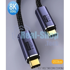Кабель USB4 Type-C на Type-C Thunderbolt 3, PD 100W 3м