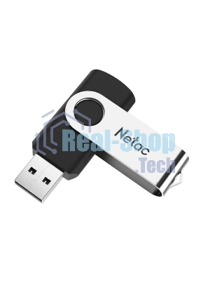 Флешка USB Netac U505 (NT03U505N-128G-30BK), 128Gb, USB 3.0, R/W 110/45, черный/серебристый