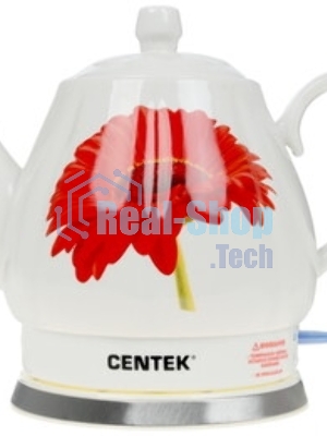 Электрочайник Centek CT-0062 белый, 2.0 л, 2000 Вт, скрытый нагревательный элемент