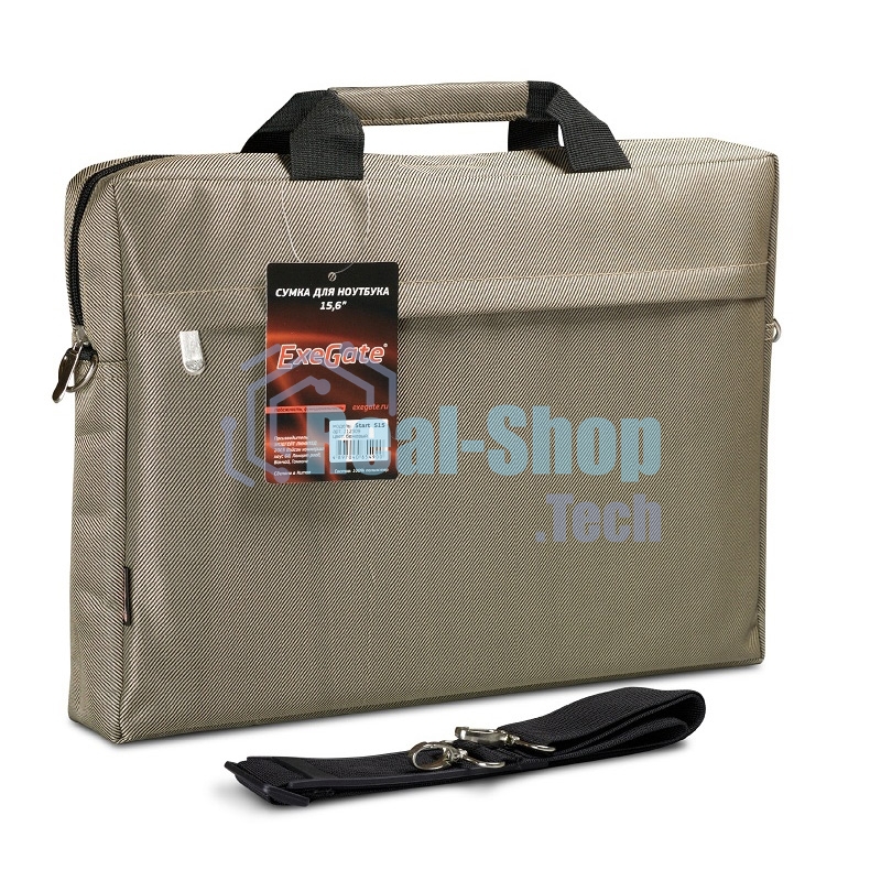 Сумка для ноутбука ExeGate EX212309RUS Start S15 Beige, бежевая, полиэстер, для ноутбуков до 15.6