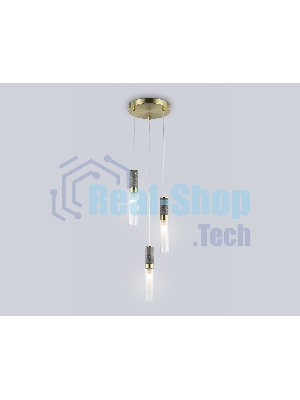 Подвесной светильник с мрамором LH53351/3 GD/CL/WH золото/прозрачный/белый G9*3 max 40W D200*2000