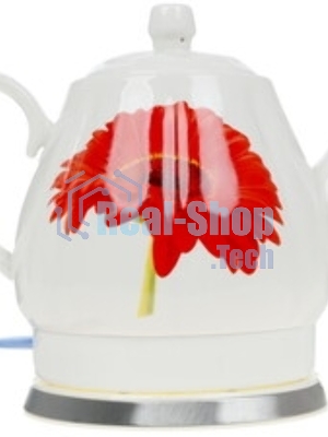 Электрочайник Centek CT-0062 белый, 2.0 л, 2000 Вт, скрытый нагревательный элемент