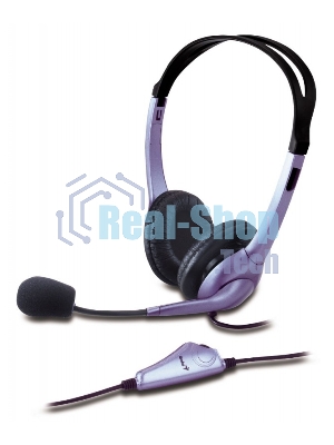 Гарнитура Genius HS-04S Two jack фиолетовый, проводная, 3.5 мм