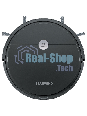 Робот-пылесос Starwind SRV5550 черный, 2000 мА·ч Li-Ion, уборка влажная/сухая, пылесборник контейнер 0.3 л