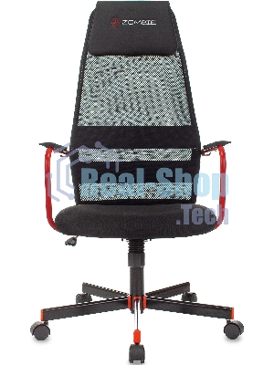 Кресло игровое Zombie ONE черный TW-01 3C11 сетка/ткань с подголов. крестовина металл