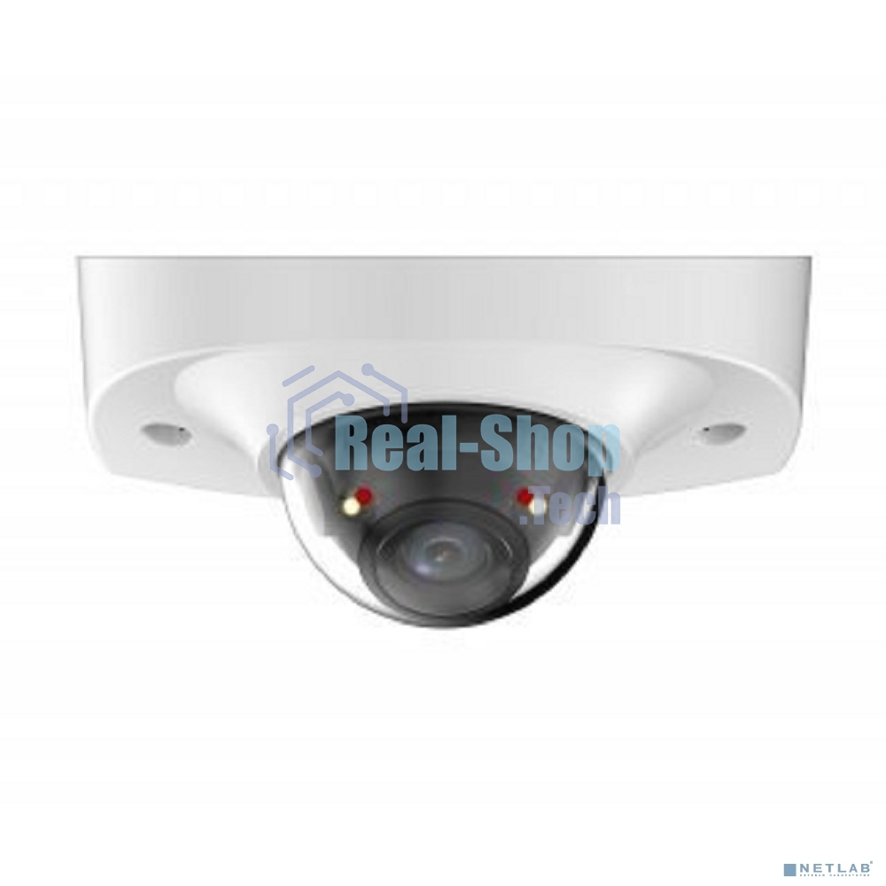 Уличная мини-купольная IP-видеокамера SmartDualLight Dahua DH-IPC-HDBW2449FP-AS-IL-0280B 4Мп, 1/2.9” CMOS, объектив 2.8мм, видеоаналитика, микрофон, ИК 30м, LED 30м, IP67, металл