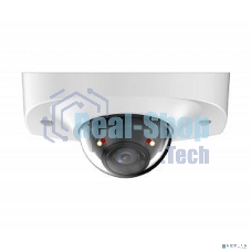 Уличная мини-купольная IP-видеокамера SmartDualLight Dahua DH-IPC-HDBW2449FP-AS-IL-0280B 4Мп, 1/2.9” CMOS, объектив 2.8мм, видеоаналитика, микрофон, ИК 30м, LED 30м, IP67, металл