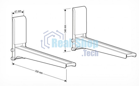 Кронштейн для СВЧ Holder MWS-2005 белый макс.40кг настенный фиксированный