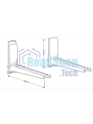 Кронштейн для СВЧ Holder MWS-2005 белый макс.40кг настенный фиксированный