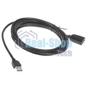 Кабель-удлинитель Vention USB 3.0 AM/AF - 1м Black Edition