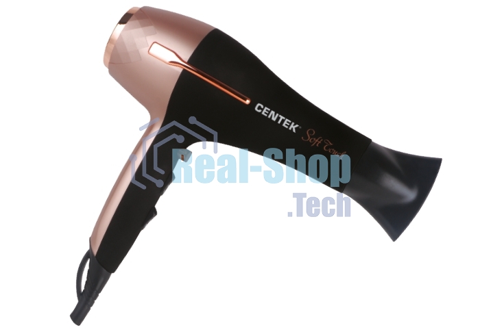 Фен Centek CT-2242 черный/розовое золото, 2000 Вт