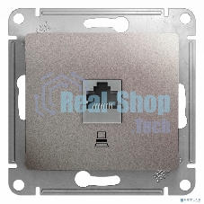 Механизм розетки комп. 1-м Glossa RJ45 кат.5е платина SchE GSL001281K