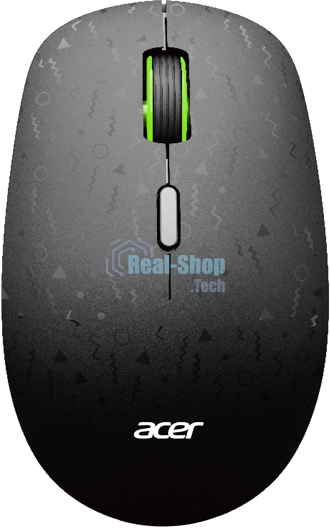 Мышь беспроводная Acer OMR307 черный, 1600 dpi, радиоканал, USB, кнопки - 4