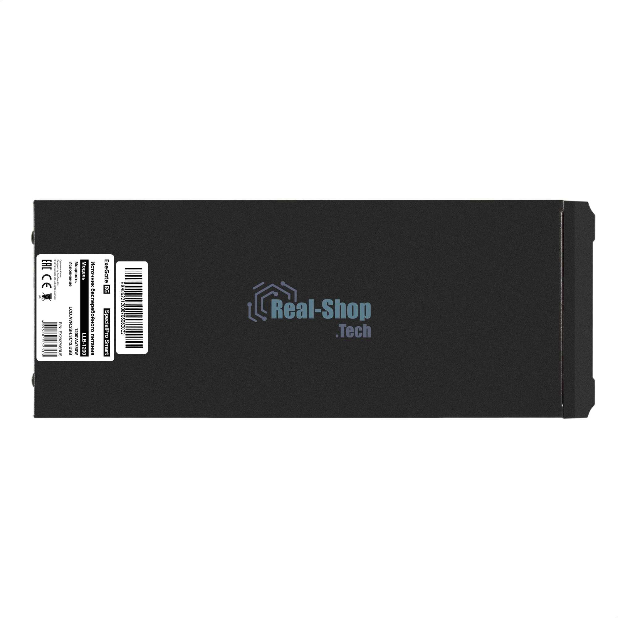 Источник бесперебойного питания ExeGate SpecialPro Smart LLB-1200.LCD.AVR.2SH.3C13.USB 1200VA/750W, LCD, AVR, 2*Schuko+3*C13, USB, съемн.кабель, металлический корпус, черный