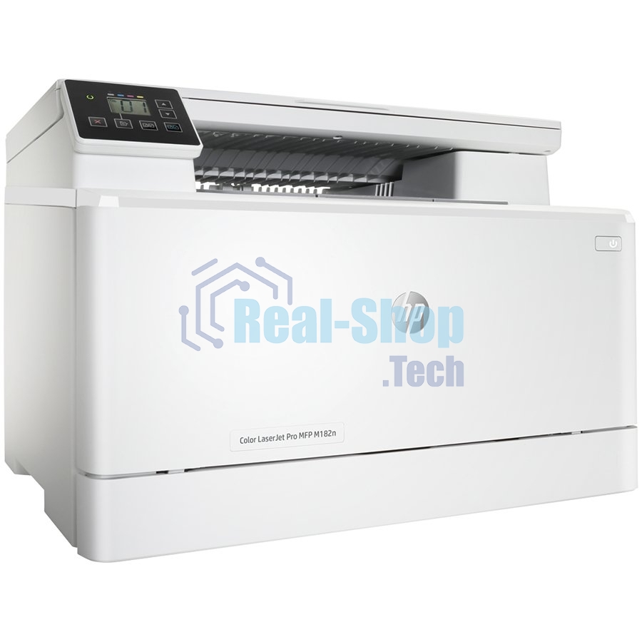 МФУ лазерное HP Color LaserJet Pro MFP M182n (7KW54A), A4, цветной, печ. до 16 стр/мин., 600 x 600 dpi (печать) 1200x1200dpi (скан.), USB, RJ-45, Air Print, Mopria