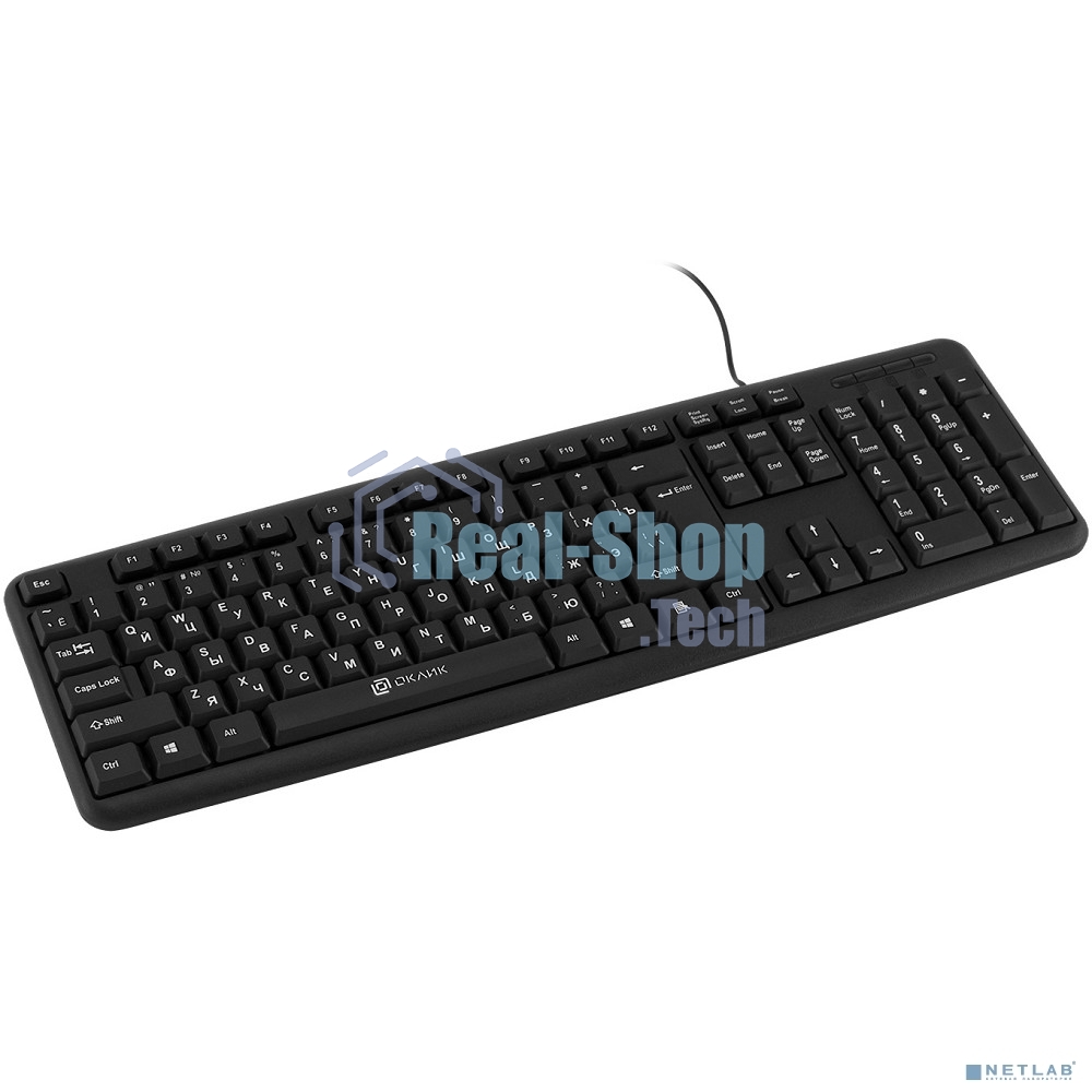 Клавиатура Oklick 180M проводная, USB Type-A, чёрный