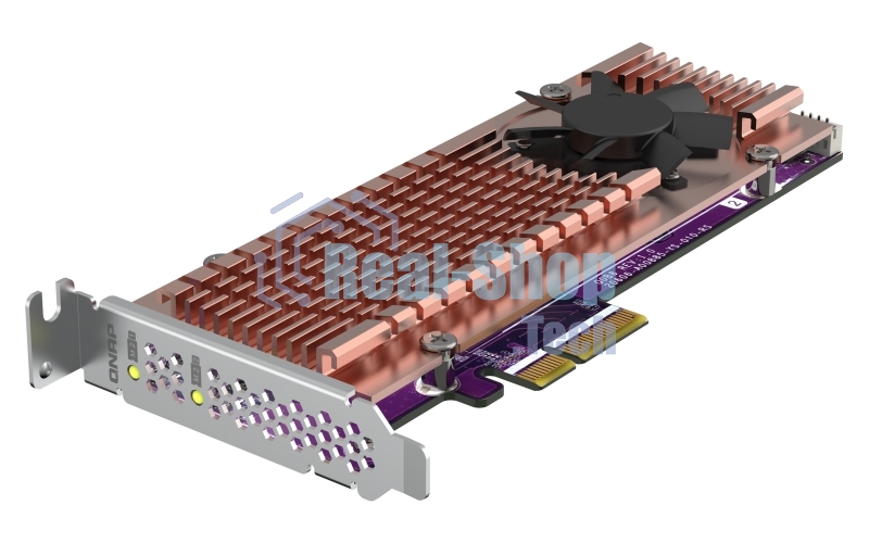 Плата расширения QNAP QM2-2P-244A Dual M.2 22110/2280 SATA SSD expansion card (PCIe Gen2 x2), Low-profile bracket pre-loaded, Low-profile flat and Full-height are bundled (shorter version to support TVS-x82/TS-x77 PCIe slot 2 & slot 3)