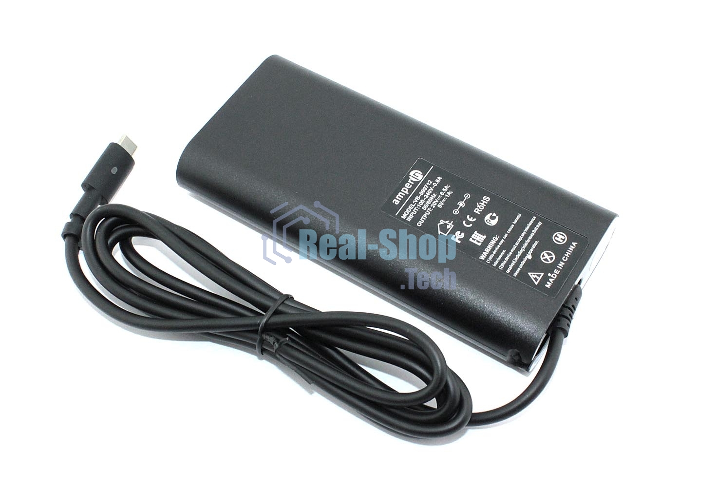 Блок питания (сетевой адаптер) Amperin 5V 1A, 20V 6.5A 130W Type-C, тонкий корпус