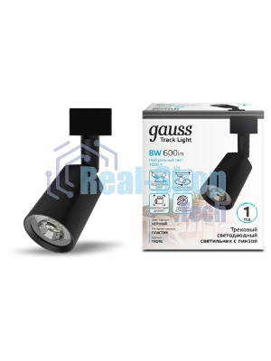 Светильник Gauss TR090 4000K цв.св.:белый нейтральный черный