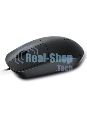 Мышь проводная Rapoo N100 черный, 1600 dpi, USB, кнопки - 3
